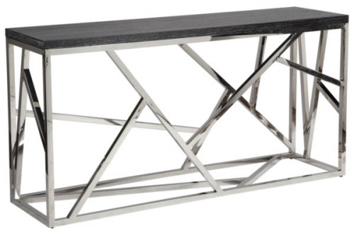 консоль geometric 180x50x90 металл, черная столешница в Ижевске