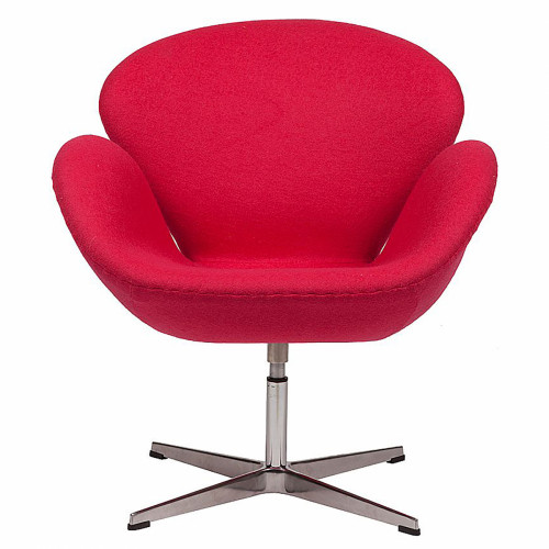 кресло swan chair шерсть красное в Ижевске