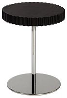стол журнальный onduline 1 - ash wengé stained chromed metal 180392 черный в Ижевске