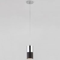 подвесной светильник eurosvet mini topper 50146/1 хром/черный в Ижевске