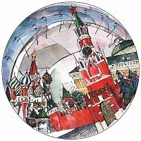 тарелка сувенирная спасская башня в Ижевске