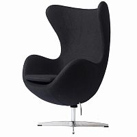 кресло egg chair кашемир черное в Ижевске
