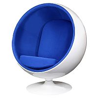 кресло eero ball chair синее с белым в Ижевске