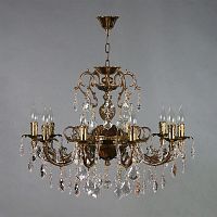 подвесная люстра ambiente alicante 8888/10 pb leaf crystal бронза в Ижевске