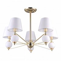 потолочная люстра eurosvet luna 70061/5 золото белая в Ижевске