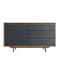 комод brun blacki с ящиками и дверкой черный в Ижевске