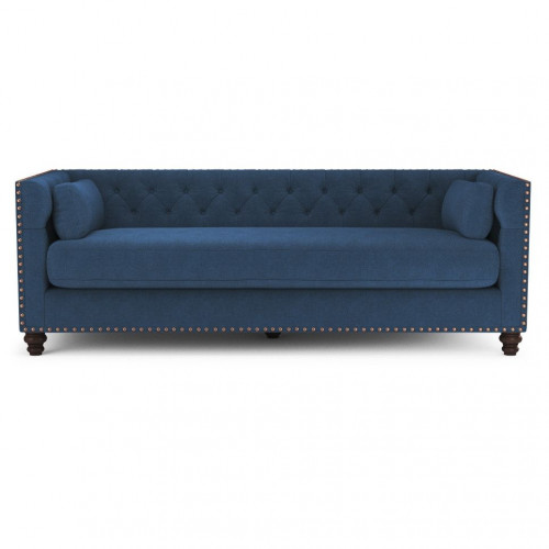 диван chesterfield florence трехместный прямой синий в Ижевске