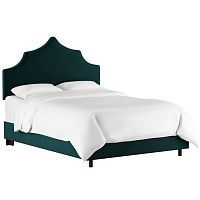кровать двуспальная 160х200 зеленая camille light peacock velvet в Ижевске