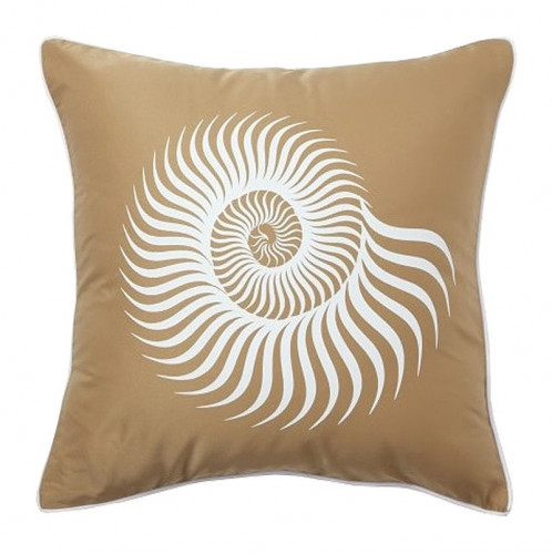 подушка с рисунком морской раковины sea shell mustard в Ижевске