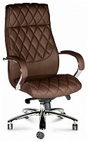 кресло для руководителя norden chairs бонд, обивка: искусственная кожа, цвет: экокожа темно-коричневая в Ижевске