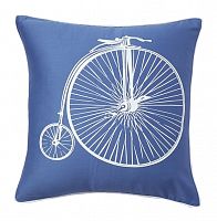 подушка с ретро-велосипедом retro bicycle blue в Ижевске