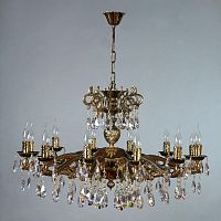 подвесная люстра ambiente leon 2128/12 pb tear drop бронза в Ижевске