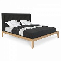 кровать полутораспальная 140x200 темно-серая fly soft new в Ижевске