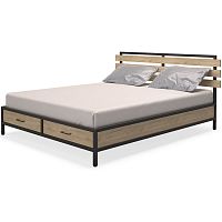 кровать двуспальная 160х200 светло-коричневая neo loft в Ижевске