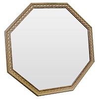 зеркало восьмиугольное золотое с резьбой golden light в Ижевске