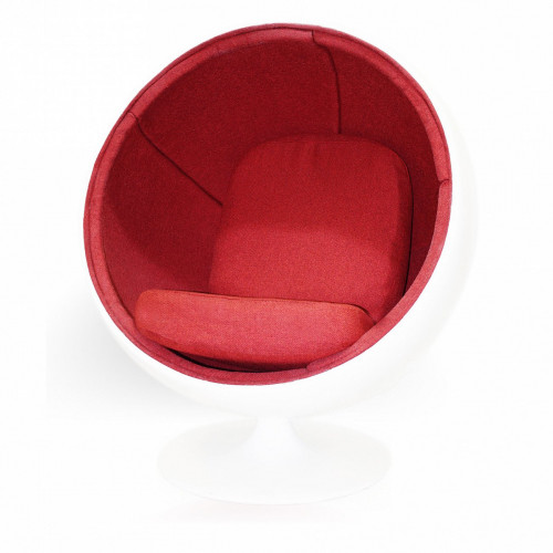 кресло ball chair бело-красное в Ижевске