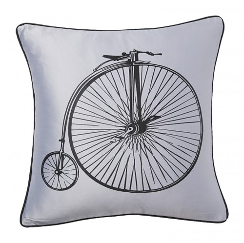 подушка с ретро-велосипедом retro bicycle grey в Ижевске