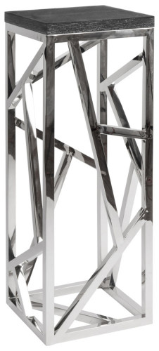 консоль geometric высокая 40x40x110 металл, черная столешница в Ижевске