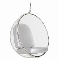 кресло eero aarnio style bubble chair серое в Ижевске