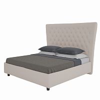 кровать двуспальная 180х200 серо-коричневая из велюра quicksand в Ижевске