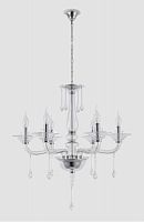 подвесная люстра crystal lux monica sp6 chrome/transparent в Ижевске