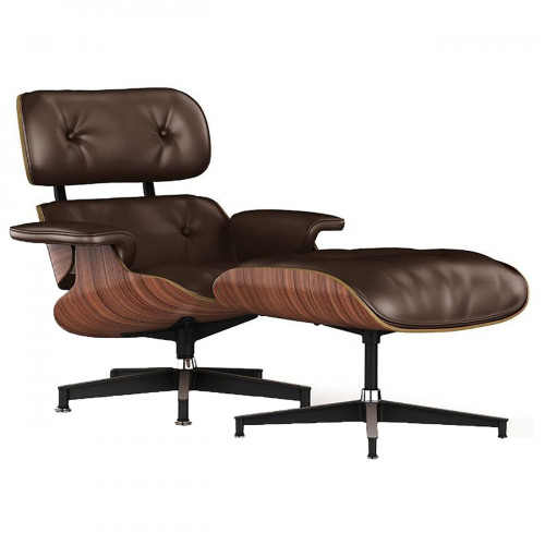 кресло lounge chair & ottoman коричневое в Ижевске