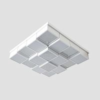 потолочный светодиодный светильник ambrella light orbital crystal sand fs1550 wh/sd 192w d715*715 в Ижевске