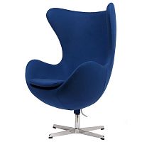 кресло egg chair кашемир синее в Ижевске