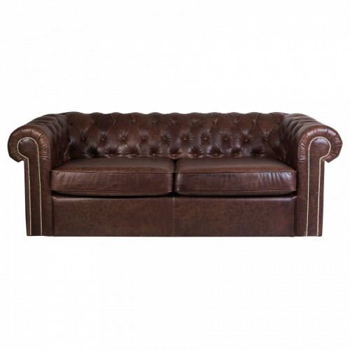 диван chesterfield прямой темно-коричневый в Ижевске
