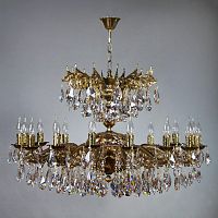 подвесная люстра ambiente leon 2128/16 pb tear drop бронза в Ижевске