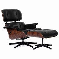кресло eames style lounge chair & ottoman черное в Ижевске