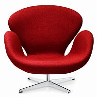 кресло swan chair темно-красное в Ижевске