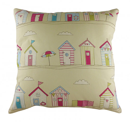 подушка с принтом beach huts pink в Ижевске