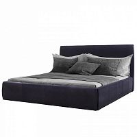 кровать двуспальная с мягкой спинкой 190х200 черная amy bed р в Ижевске