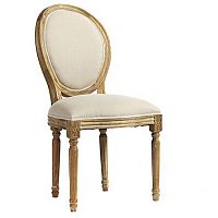 стул vintage french round кремовый лен золотистый в Ижевске