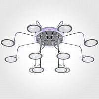 потолочная люстра eurosvet spider 80109/12 хром/синий+фиолетовый в Ижевске