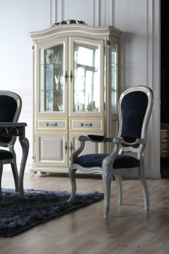 шкаф-витрина toscana белый, золото в Ижевске