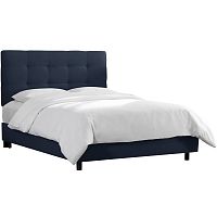 кровать двуспальная с мягкой спинкой 160х200 синяя alice tufted blue в Ижевске