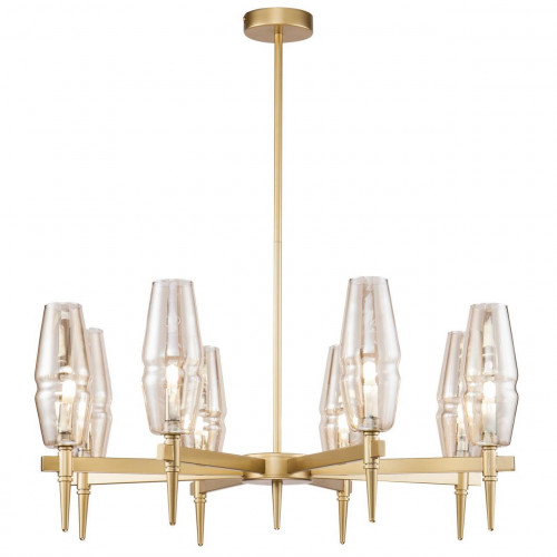 подвесная люстра maytoni lita h002pl-08g янтарная в Ижевске