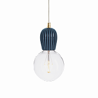 подвесной светильник keramik rib indigo brass в Ижевске