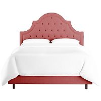 кровать двуспальная 180х200 розовая с каретной стяжкой harvey tufted rose velvet в Ижевске