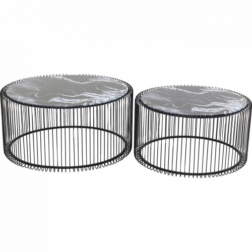 столик кофейный wire черный 70x70x34 в Ижевске