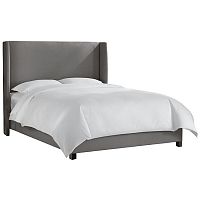 кровать двуспальная 180х200 серая kelly wingback gray linen в Ижевске