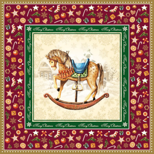 салфетки бумажные с лошадкой сочельник в Ижевске