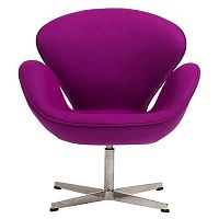кресло swan chair кашемир лиловое в Ижевске