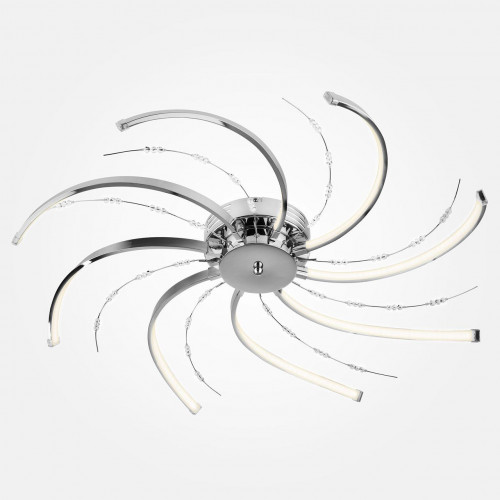 потолочная светодиодная люстра eurosvet twist 90054/8 хром в Ижевске
