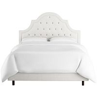 кровать двуспальная 160х200 белая с каретной стяжкой harvey tufted white в Ижевске