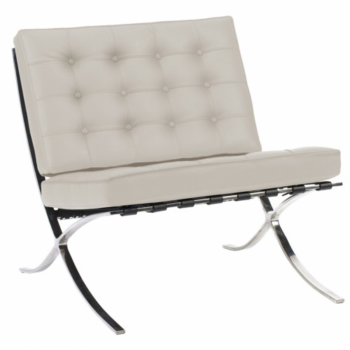 кресло barcelona chair молочное в Ижевске