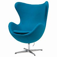 кресло egg chair кашемир голубое в Ижевске