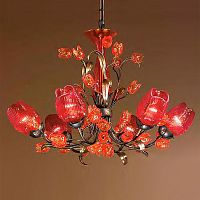люстра 6755/8 v0889 от mm lampadari коричневая/красная в Ижевске